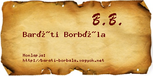Baráti Borbála névjegykártya