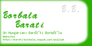 borbala barati business card